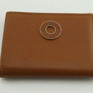 Authentic CELINE W Hook Wallet Leather Circle Wallet